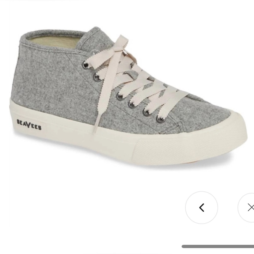 SeaVees Women's California Special Varsity Wool Sneakers in Light Grey